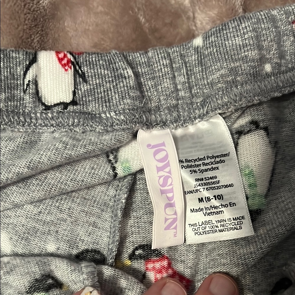 Joyspun Gray Penguin Pajama Pants